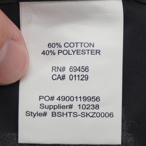 Tallia Women's Black Cotton Blend Long Sleeves Button Down Shirt Business 14 - Picture 4 of 5